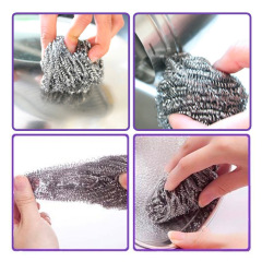 妙潔鋼絲球2隻裝不掉絲不鏽鋼清潔球刷鍋家用洗廚房碗鐵絲批