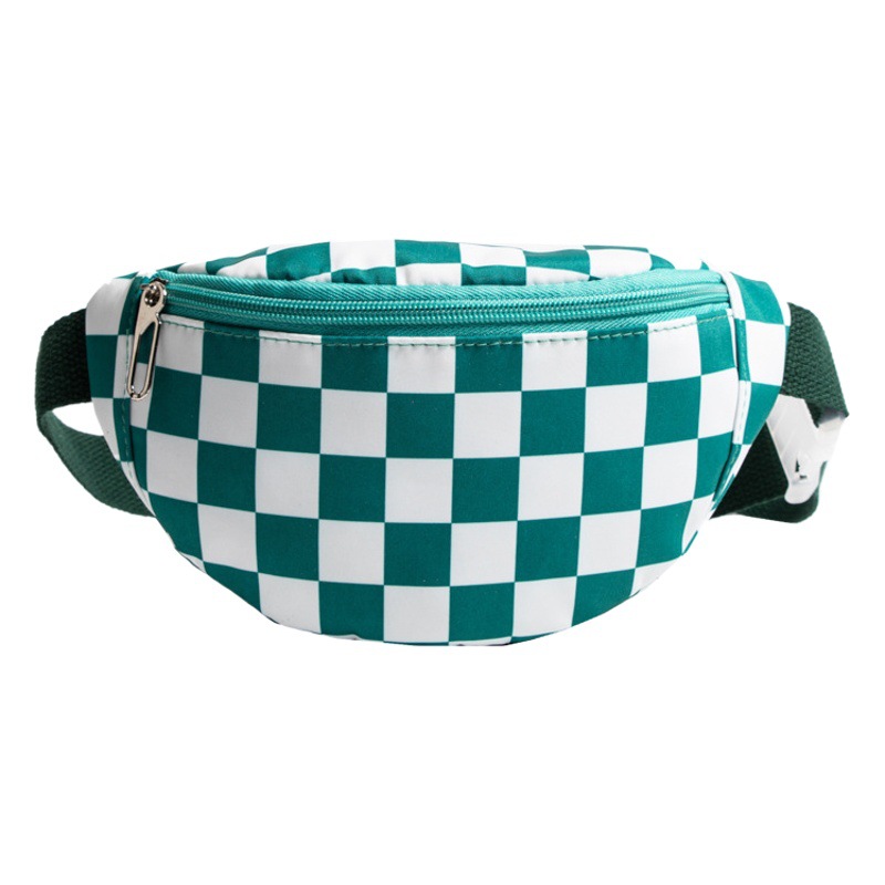 Bolso de pecho para niños bolsa de mensajero para niñas estilo coreano bolso de lona para bebés estilo occidental bolso de hombro a cuadros para niños