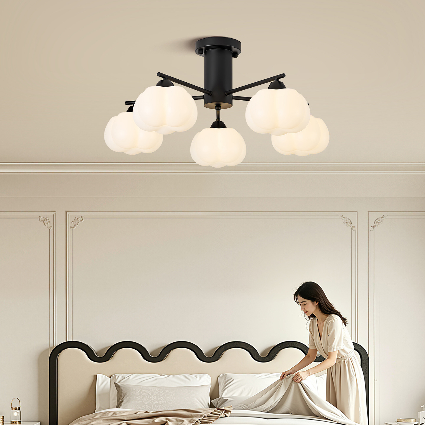 Luz de techo de sala de estar moderna y minimalista 2026 nueva lámpara de vestíbulo minimalista y cálida luz de espectro completo para proteger los ojos lámpara de dormitorio L535