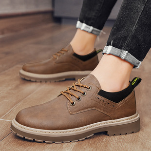 Cross-border plus size men's shoes new casual shoes fashion four seasons low-top tooling shoes Korean fashion retro Martin shoes 46