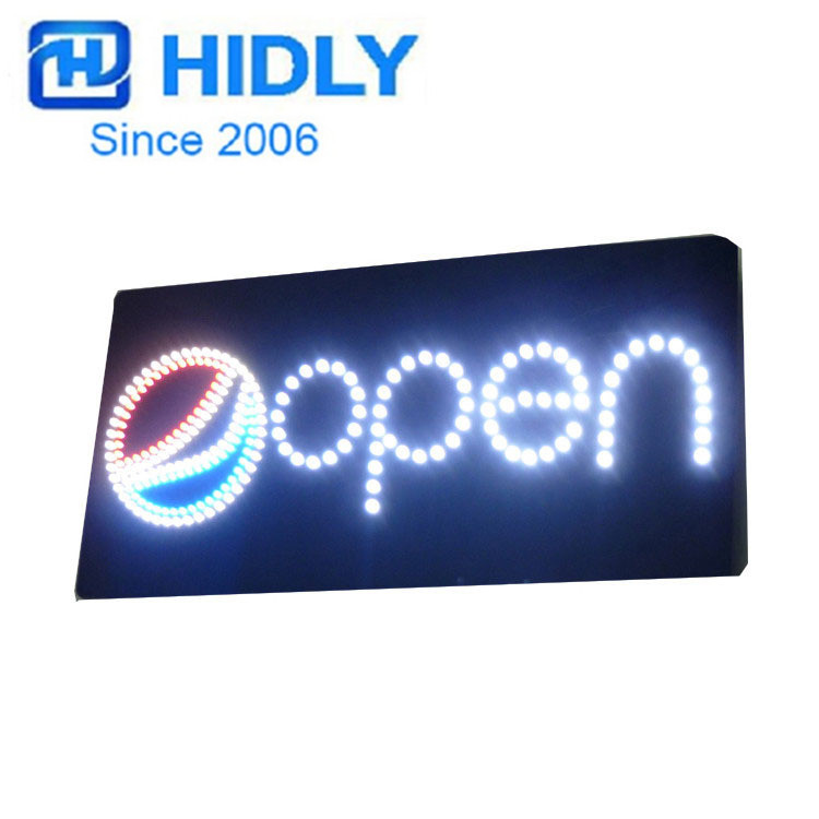 工厂供应海得利招牌LED招牌百事可乐发光标识牌LED OPEN SIGN