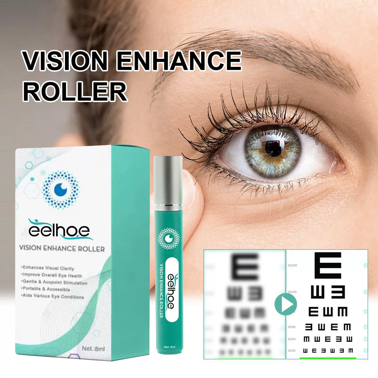 EELHOE Eye massage roller Relaxation Gentle eye massage