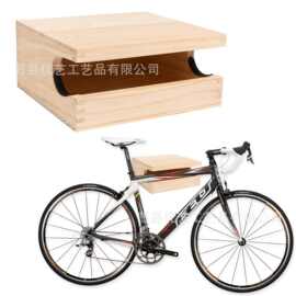 跨境木制置物架山地车自行车墙体展示架壁挂式货架展架实木陈列架