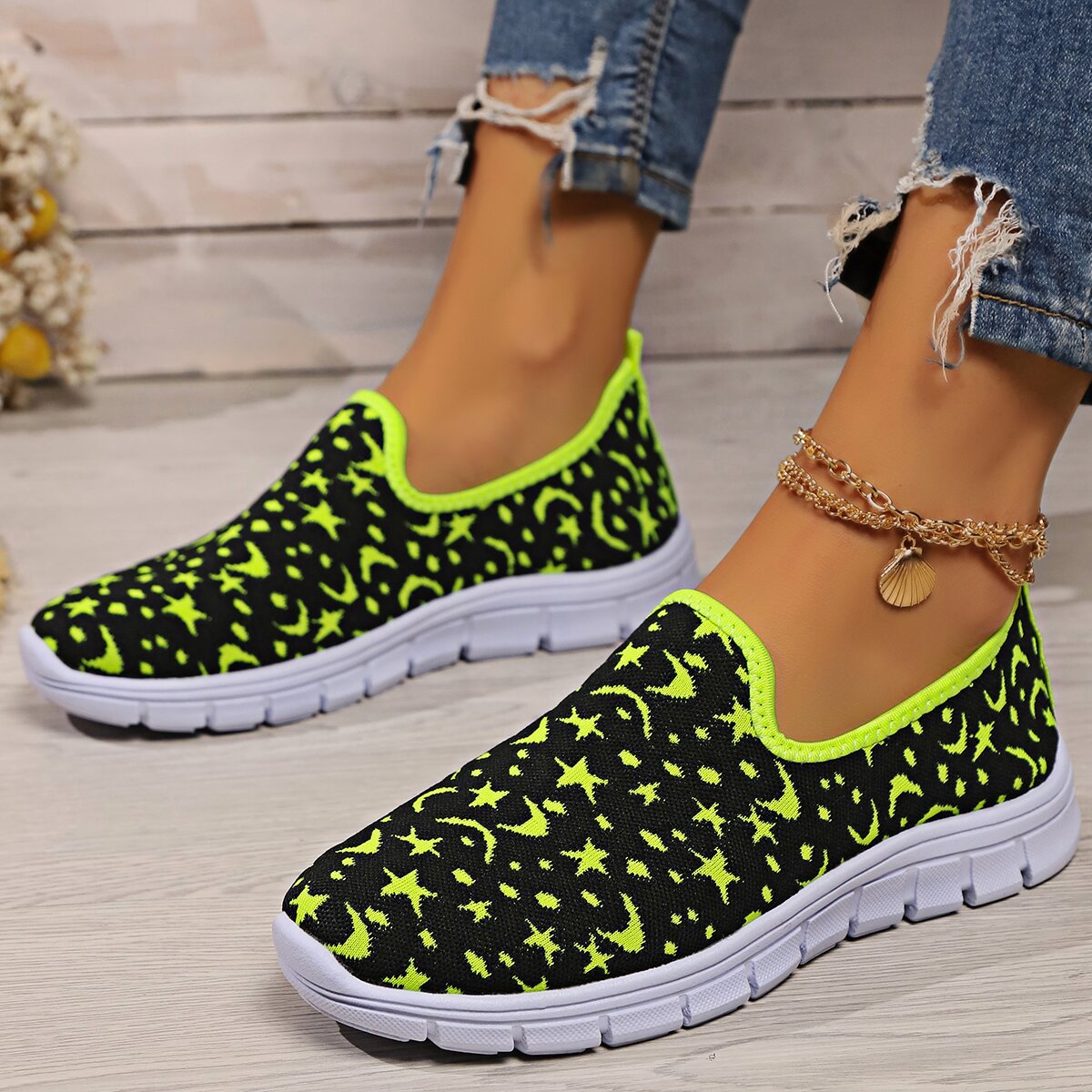 Damen Sneaker Aus Atmungsaktivem Mesh Für Den Freizeitbereich_voghion.com