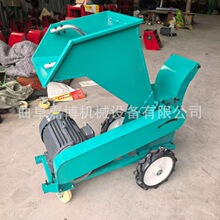 蓝色移动铡草机家用小型秸秆切碎机揉丝机养殖切草机树枝粉碎机