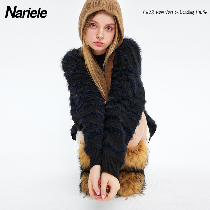 Women's Clothing HeyHenry round neck loose knit sweater autumn and winter new slim casual long sleeve couple sweater trend_voghion.com