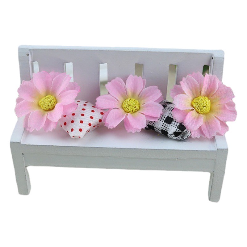 Artificial flower silk flower cloth flower head small size chrysanthemum sunflower flower head flower sunflower sachet doll flower accessories
