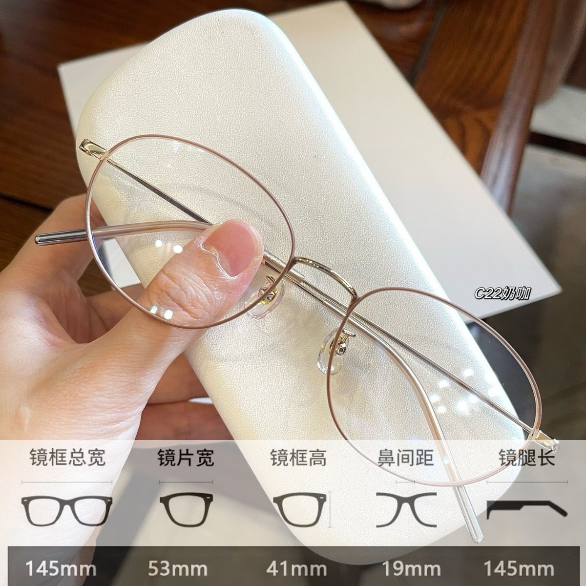三木电商爆款58161ZM复古金丝细边近视眼镜框防蓝光椭圆潮高级感