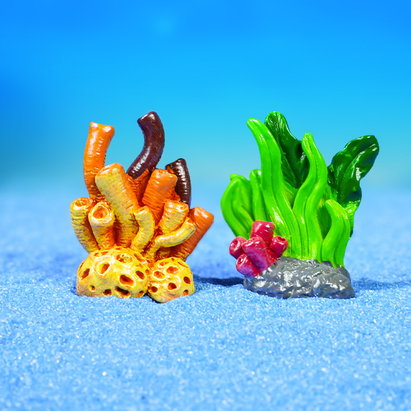 Nuevo fondo marino de simulación pequeño mundo vida marina decoración de paisajismo medusa pez mariposa muñeca pez coral medusa