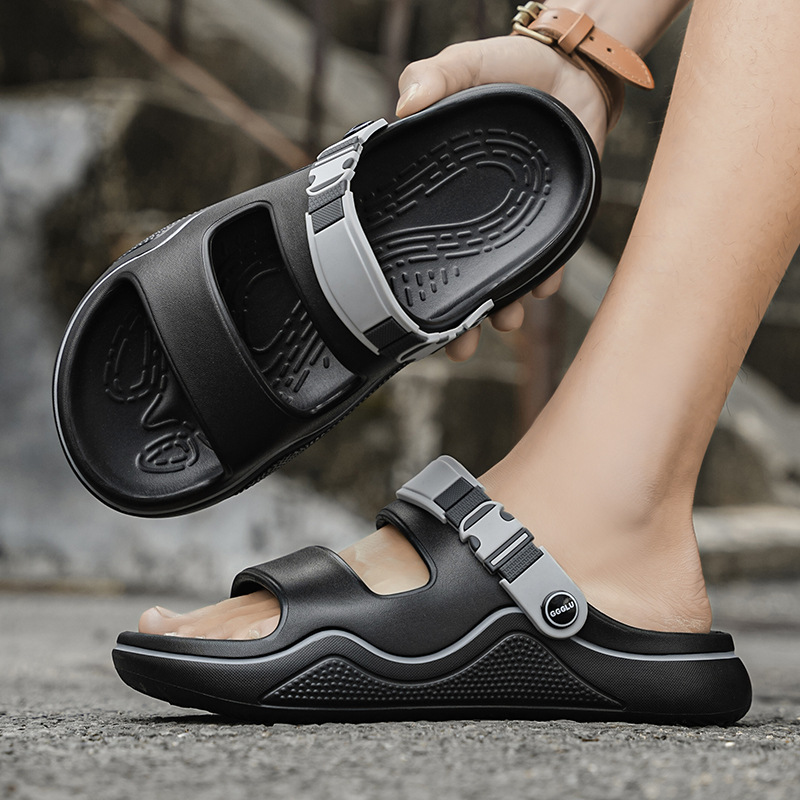 Sandalias de pelo para hombre verano nuevo estilo deportivo nuevo estilo de conducción zapatillas de doble uso al aire libre para hombre zapatos de playa de gran tamaño
