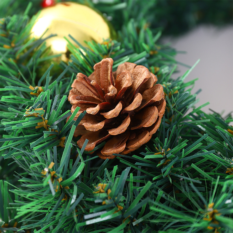 Navidad decoración Garland puerta colgando adorno corona ratán ornamento Navidad escena diseño Navidad guirnalda al por mayor