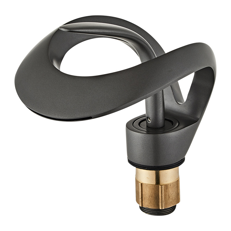 Creativo de un solo agujero cascada lavabo grifo caliente y frío baño gabinete lavabo grifo cobre hogar