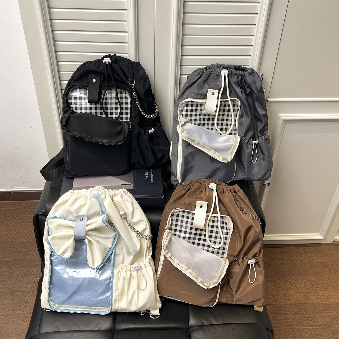 2026 nueva tendencia de gran capacidad bolso de hombro para mujeres lindas niñas de la escuela de viento bolsa de cuerda casual bolsa de dolor