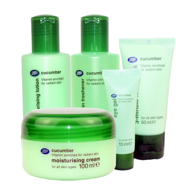 Boots Thai Cucumber Toner Lotion Cream Mask Eye Cream Set Refreshing Hydrating Moisturizing Oil Control