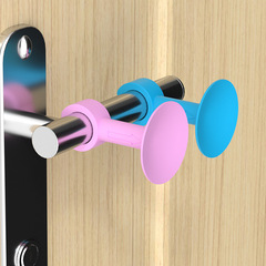 Door Magnetic Silicone No-Drill Door Stop Door Bumper Door Handle Anti-Collision Pad Silent Cushion Door Rear Anti-Collision Gadget Wall Magnetic Door
