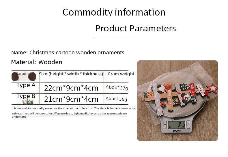 Kalėdinės stalo dekoracijos, angliškos raidės, medinė lėkštė pagyvenusiems žmonėms, sniego senio nykštukas, mediniai papuošalai pagyvenusiems žmonėms_voghion.com