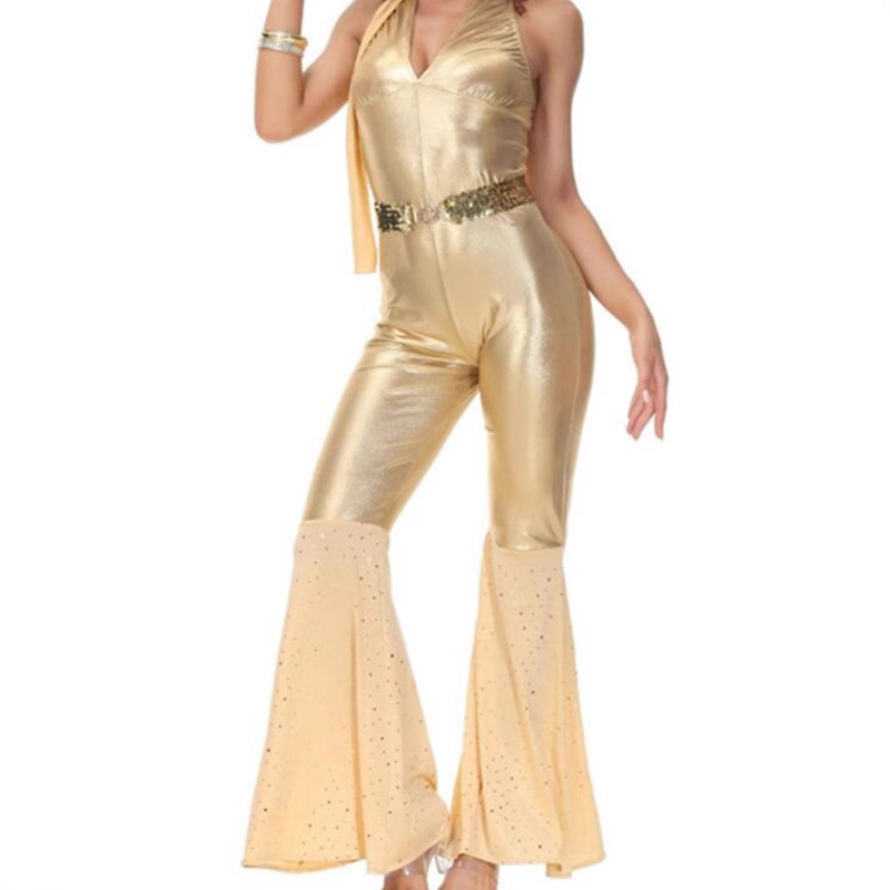 Halloween Hippy Party Costume Masquerade Costume Disco Costume Retro 70 s Hip Hop Show Costume