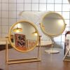 Retro Scandinavian dressing table, table handheld rotating mirror for elementary school students