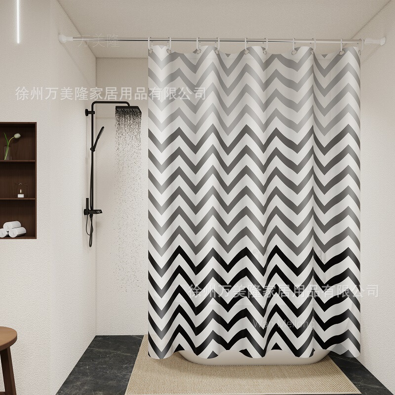 バスカーテン現物カラー3d PEVA防水防かび厚手浴室トイレ入浴遮断カーテンクロスボーダー|undefined