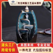 跨境倒流香炉左右逢源窑变仿古薰香大号家用创意摆件家居饰品香筒