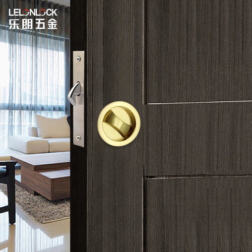 Bathroom kitchen embedded hidden sliding wooden door lock concealed push-pull door lock indoor door sliding door hook lock