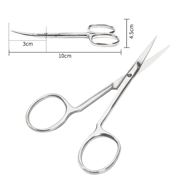 Exfoliating crooked elite scissors for manicure stainless steel