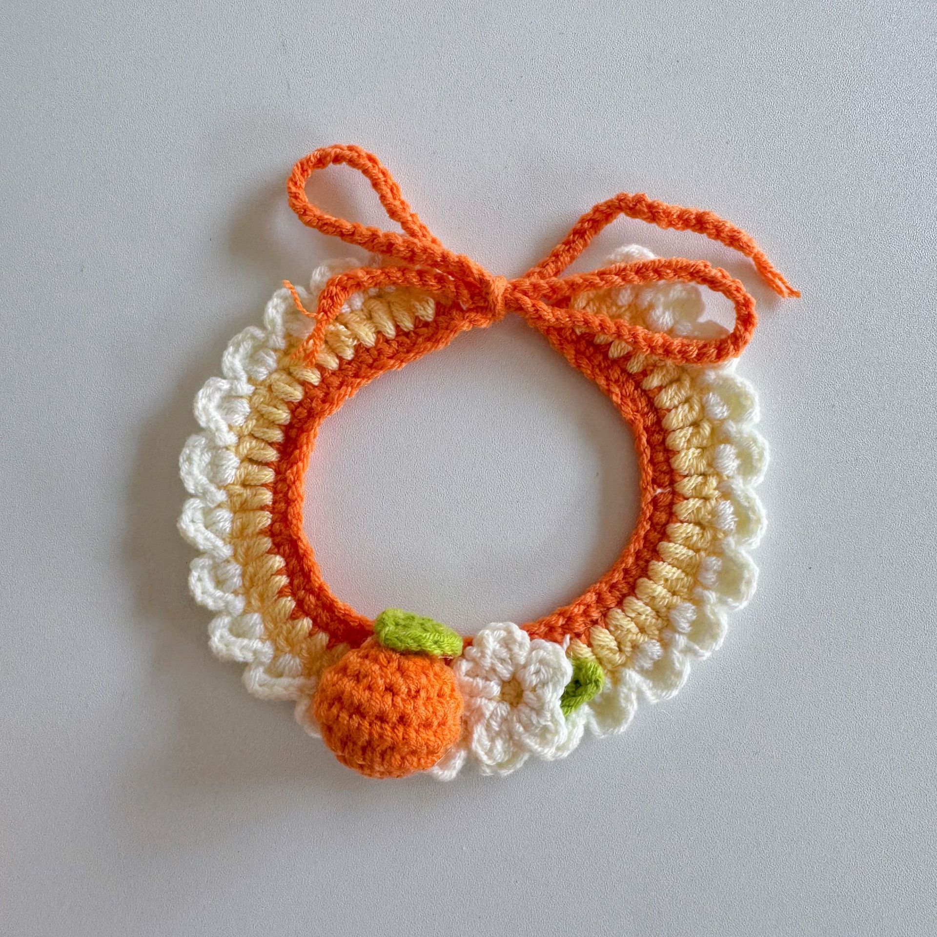 スプリングフィールドフラワーペットウールニット首輪猫唾液タオル蜂よだれかけ犬よだれかけかわいいドレスアップ