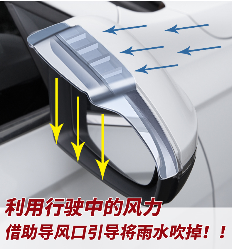 Rain Shield for Rearview Mirror, Car Rain Protection Gadget, Rearview Mirror Reflective Rain Shield, New Widened and Enlarged Model
