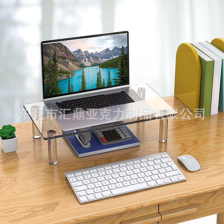 Light luxury simple transparent acrylic display stand modern small laptop stand Light luxury simple transparent acrylic display stand modern small laptop stand