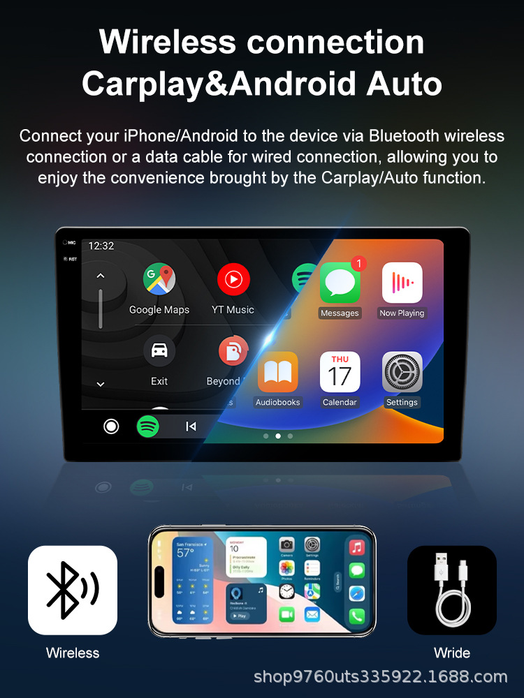 Cross-border 9inch 10inch FYT7865 Android Universal Device 8+128 Reverse Camera Bluetooth Carplay Car Navigation