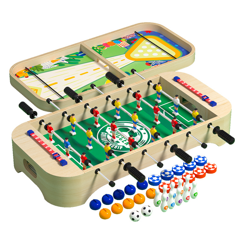 Juegos de fútbol de mesa para niños juegos multifuncionales de fútbol interactivo padre-hijo juegos de mesa de madera juguetes de puzzle