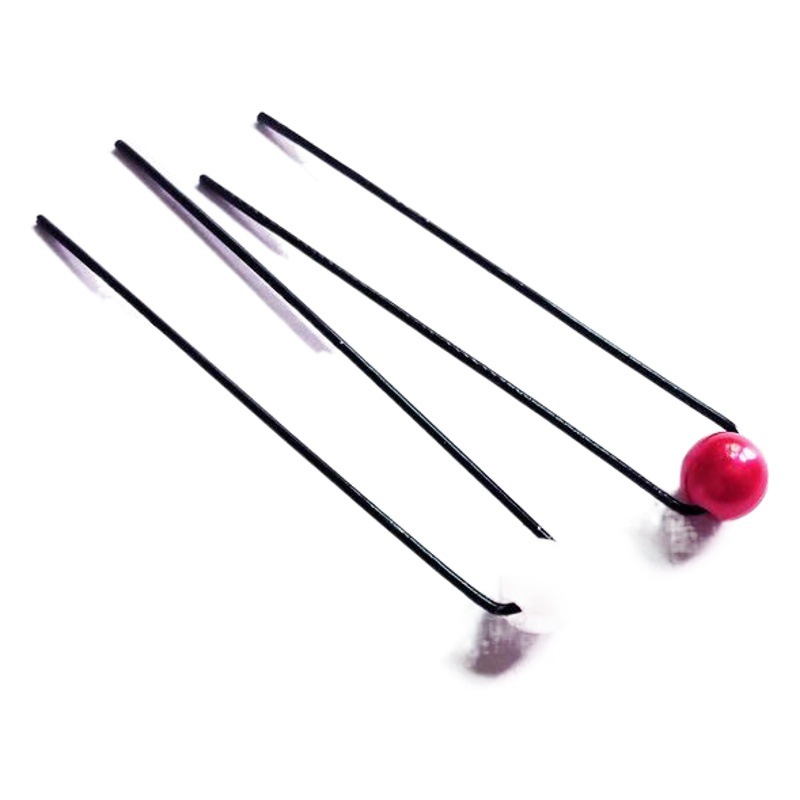 熱い販売ブライダル模造パールプレートヘアフォーク U 字型クリップシンプルな光沢のあるラウンドビーズヘアピンヘアピン頭飾り卸売