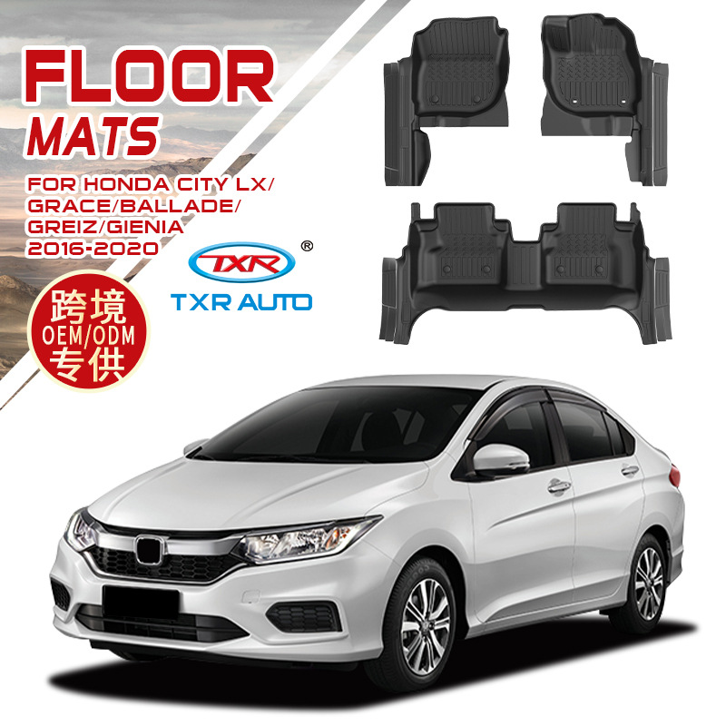 TXR Adecuado para alfombrillas para automóviles Fengfan Honda City Tpe Floor Mats alfombrillas para automóviles Mat