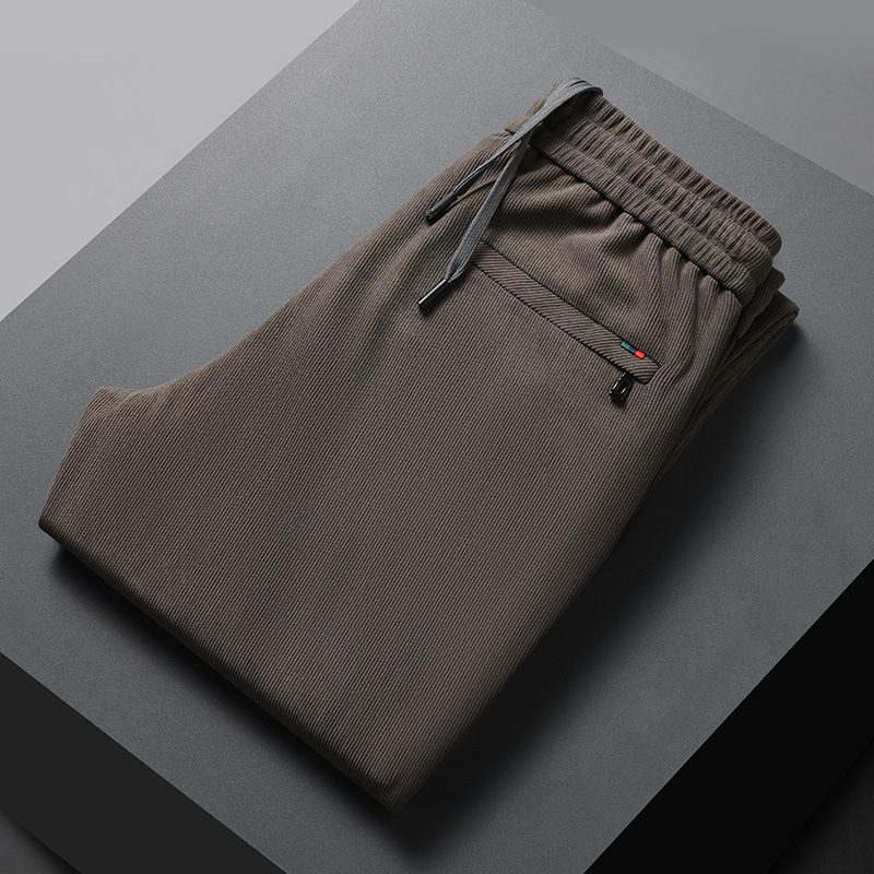 Winter fleece-lined Thick Men's Loose Waist Casual Pants Student Corduroy Trousers Korean Men's Fleece Pants Winter fleece-lined Thick Men's Loose Waist Casual Pants Student Corduroy Trousers Korean Men's Fleece Pants
