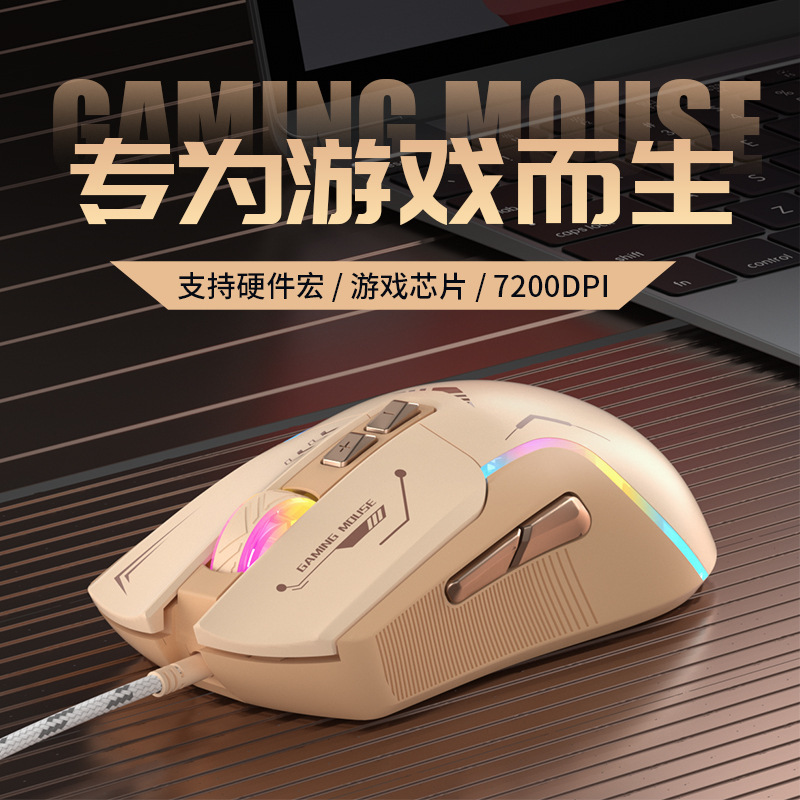 マウス 有線 ゲーミング専用 マクロプログラミング対応 周辺機器 RGB発光 デスクトップ/ノートパソコン兼用 プライベートモデル|undefined