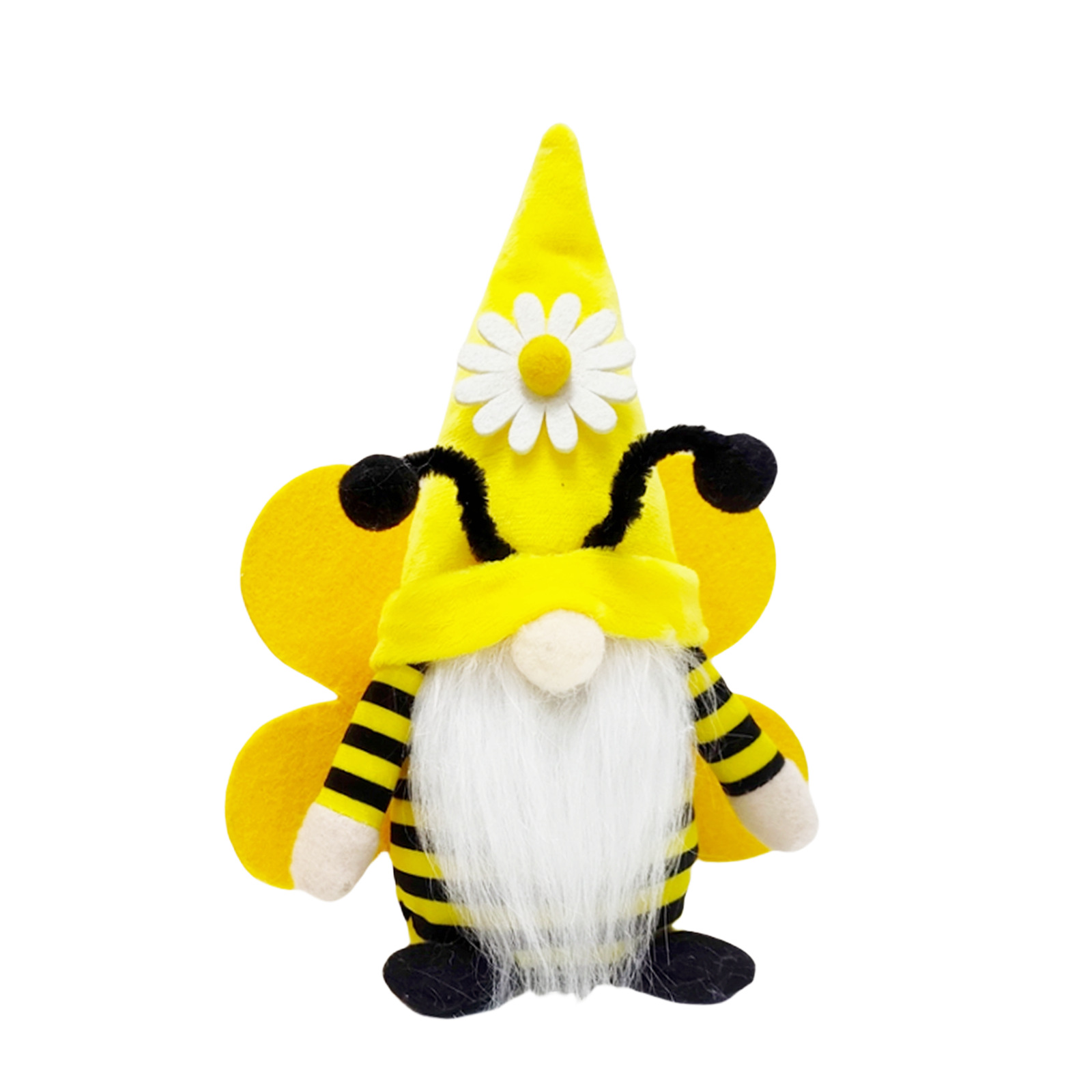 Nuevos productos transfronterizos Festival de la abeja de primavera y verano Muñeca sin rostro de punto de abeja enano Rudolph Muñeca de girasol Adornos