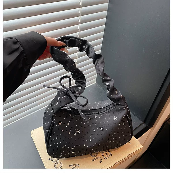 Small Crossbody Bag 2026 Summer New Model High-Value Large-Capacity Korean-Style Starlight Pleated Underarm Bag Shoulder Handbag
