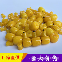 工厂直销天然黄玉髓三通佛头DIY手链串星月金刚菩提饰品配件批发