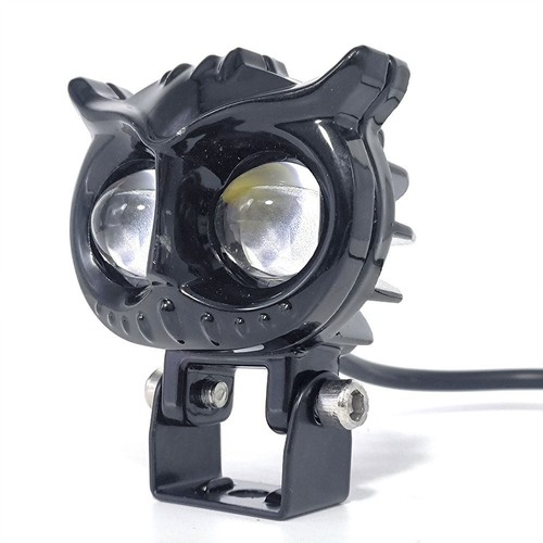 LED motorcycle spotlight double-eyed owl two-color small steel cannon electric car headlight modified LED headlight waterproof