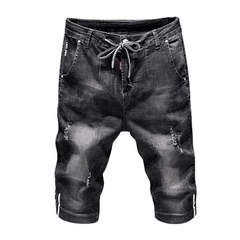 Мужские летние тонкие джинсовые высокоэластичные брюки, slim fit