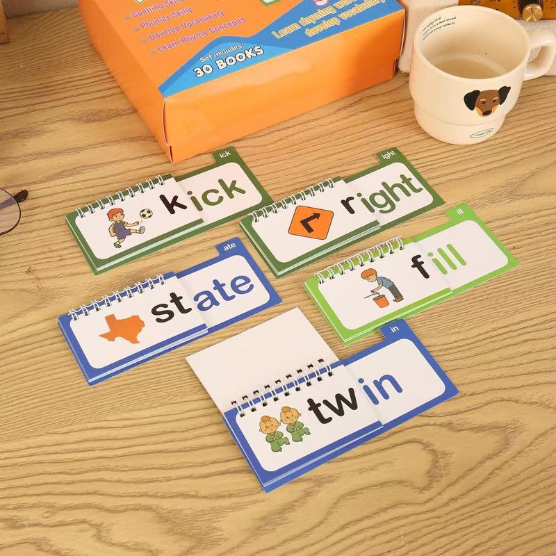 跨境 30 Read and Rhyme Flip Books 阅读押韵翻书早教学习抽认卡|undefined