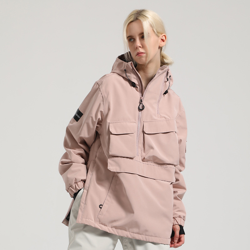 Nuovo giubbotto da neve da donna, doppio strato, impermeabile, caldo, tuta da neve da uomo, cappotto multitasche da coppia_voghion.com