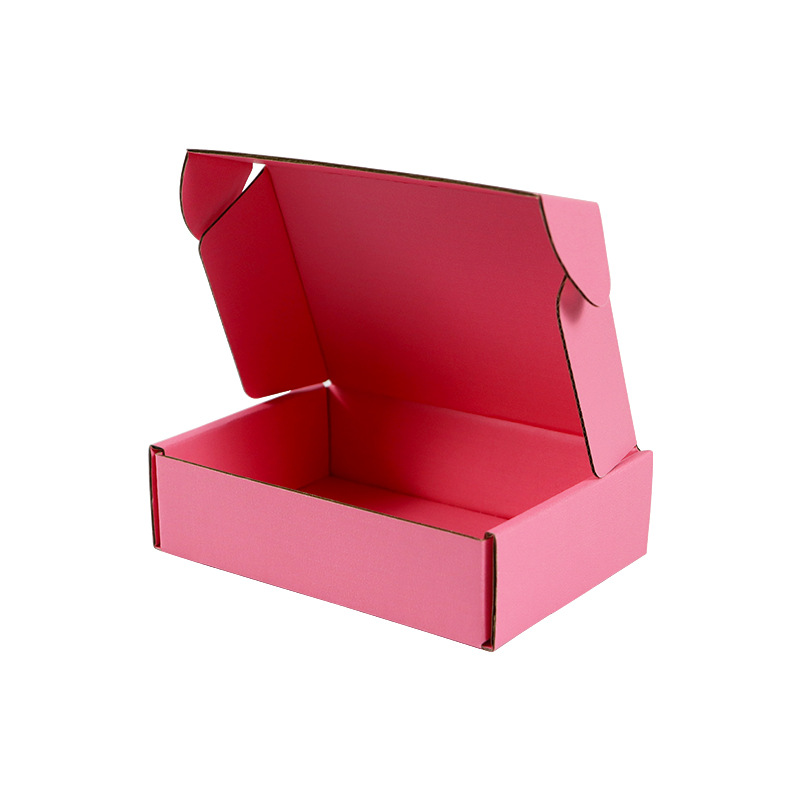 Caja de avión Rosa caja de embalaje de papel de joyería de tamaño pequeño al por mayor extra duro desgaste armadura ropa caja de aviones en stock caja de color