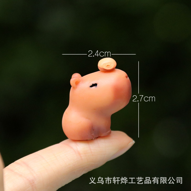Animal encantador de simulación del delfín capibara hecho a mano muñeca micro paisaje decoración de maceta adornos de escritorio