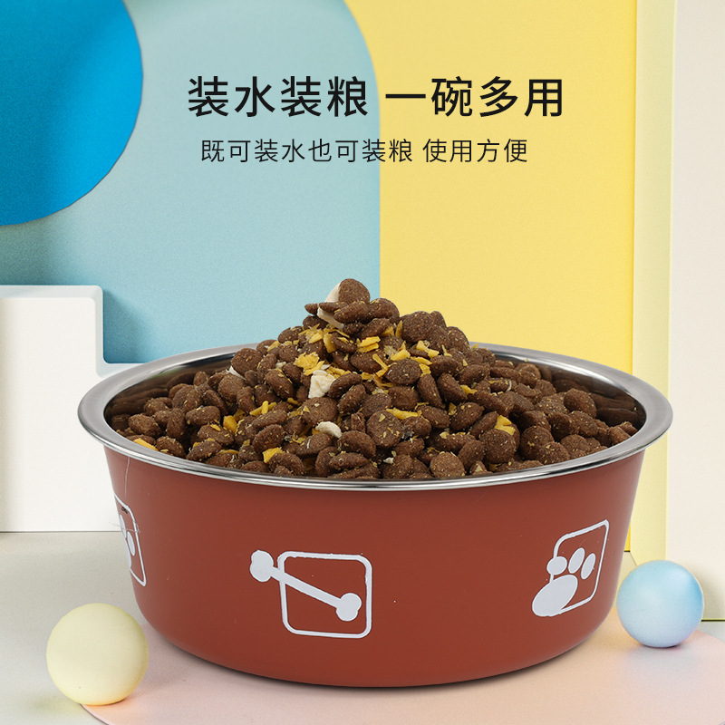 Pet Bowl de acero inoxidable gato tazón perro tazón gato tazón de gran capacidad Venta caliente tazón de comida para mascotas perro suministros para mascotas