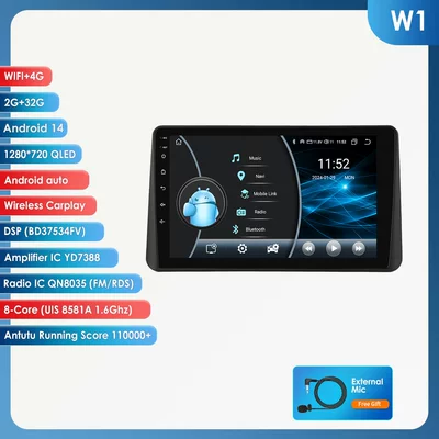 Models Android Large-Screen Navigation – DVD Navigation - 232g-wifi4glte-version-8581a-carplay-eight-core-9inch-suitable-for-dacia-duster-3rd-generation-2024-2026-low-configuration