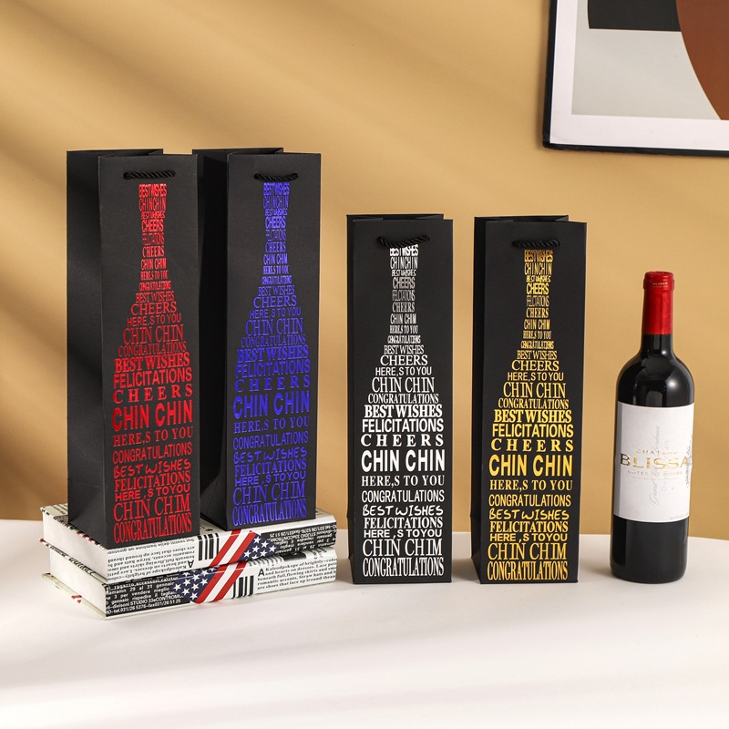 新款包装袋创意礼品袋通用高端红酒手提袋环保纸袋批发工厂直销