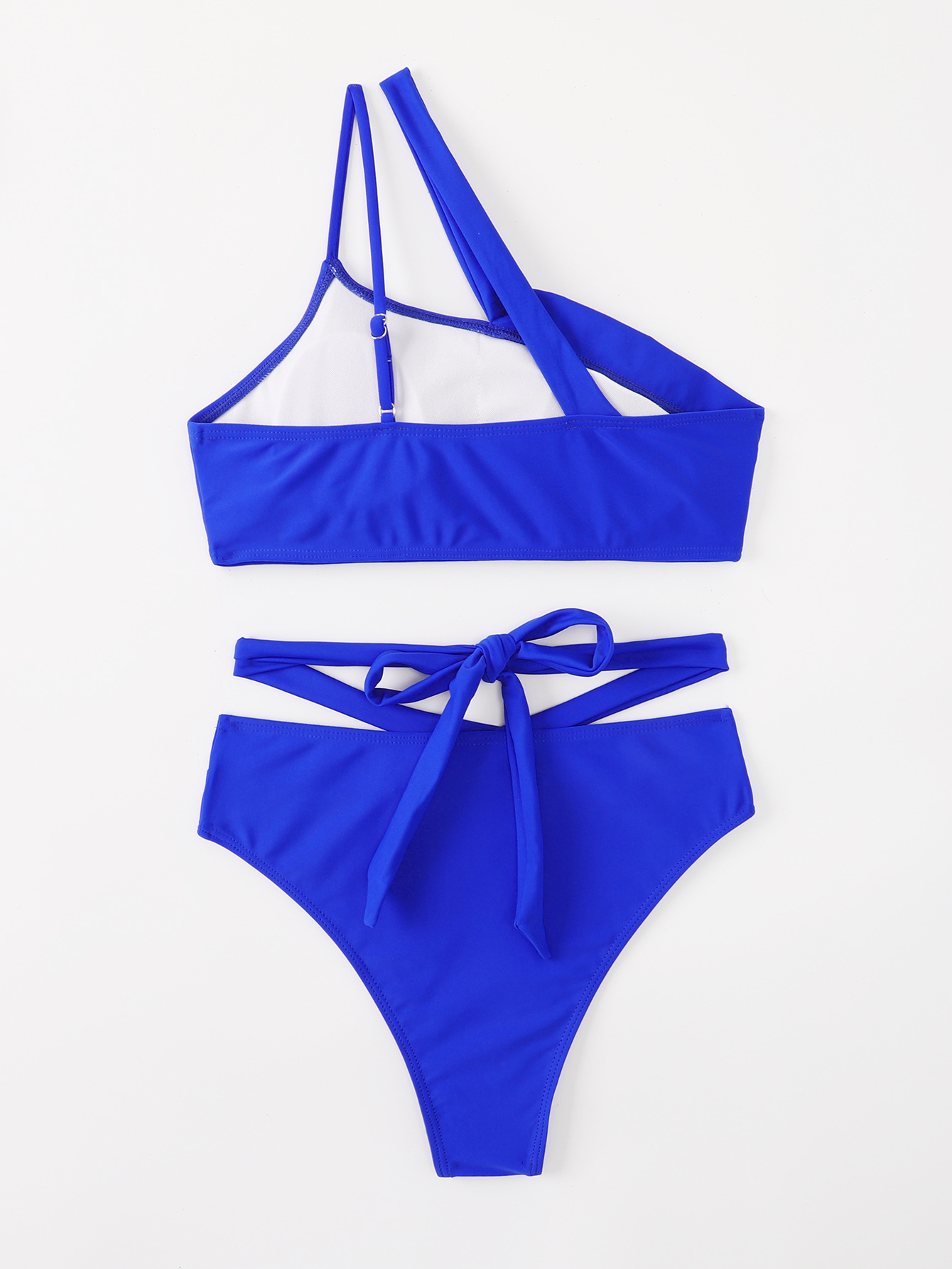 sleeveless high waist wrap chest solid color Tankini two-piece set NSCMB131001