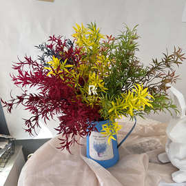 仿真植物把束柳叶婚庆家居插花装饰熊猫竹假花假树叶绿植盆栽