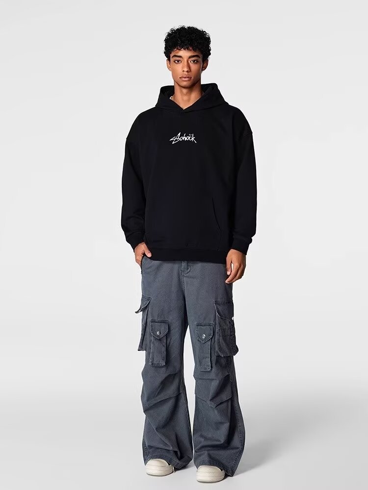 Men's Clothing Washed casual pants regular street washed distressed overalls pocket straight heavy duty casual wide leg pants _ipsvogv.com